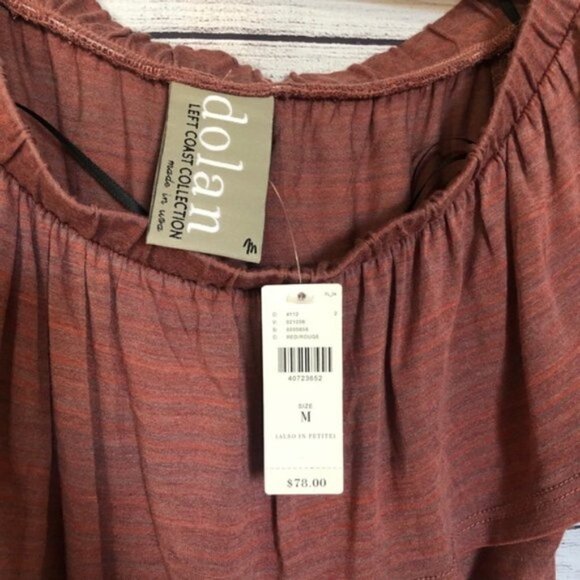 NEW Dolan Left Coast Charla Cold Shoulder Top M - Picture 7 of 8
